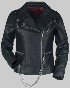 Hellfire Club Unisex Black Leather Jacket